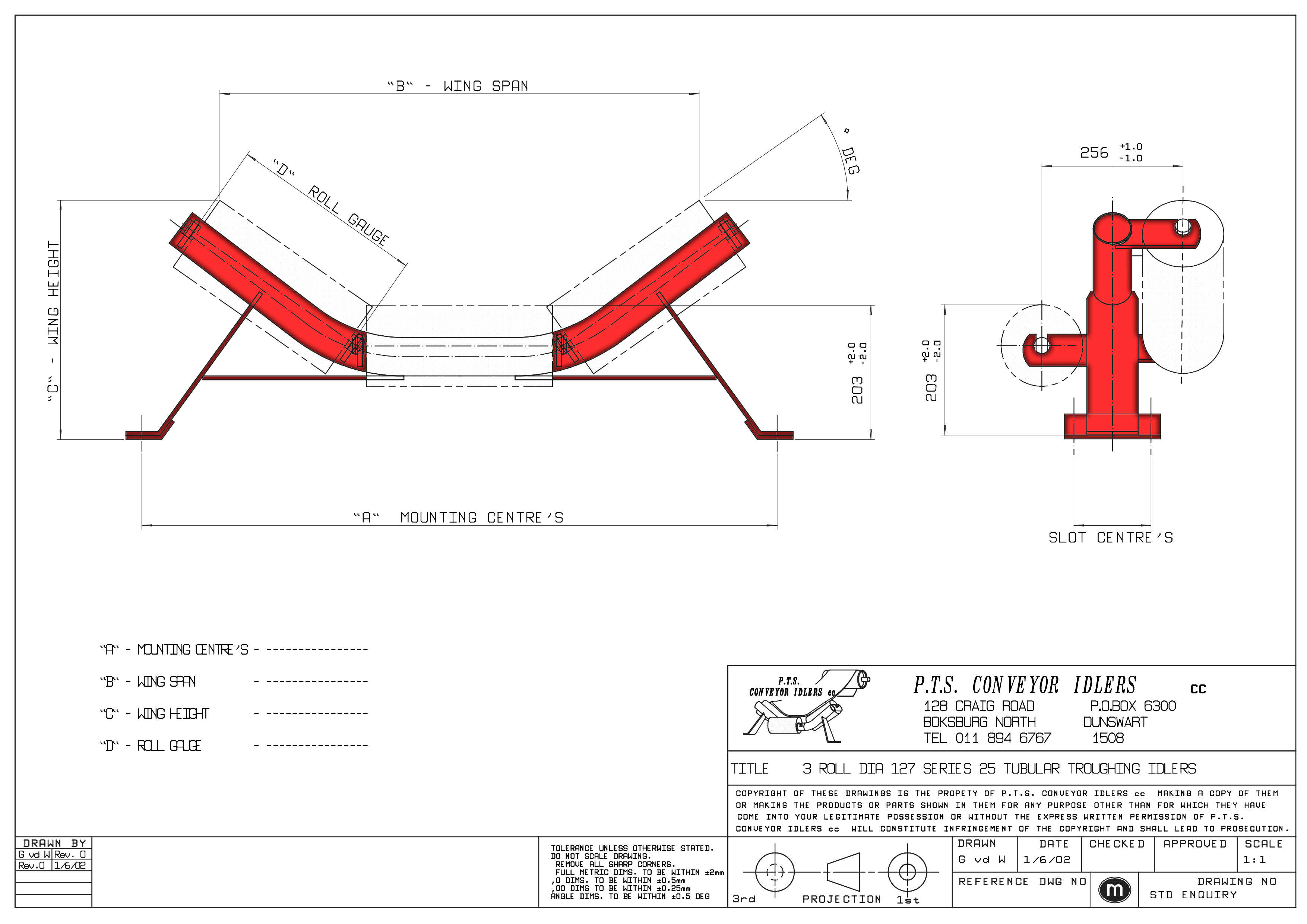 Frame Enquiry Sheet — Frame Dimensions