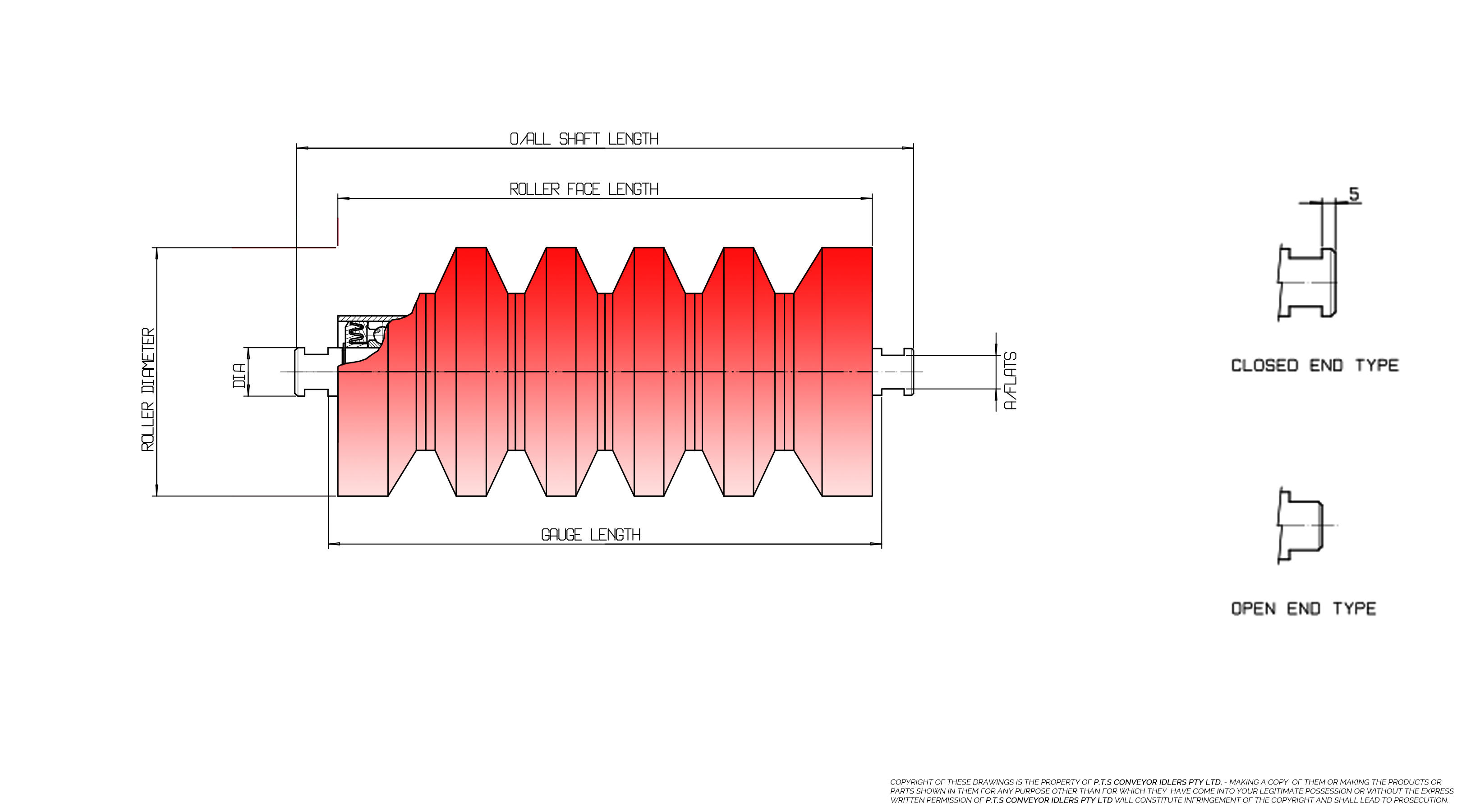 Impact Idler Enquiry Sheet — Roller Dimensions